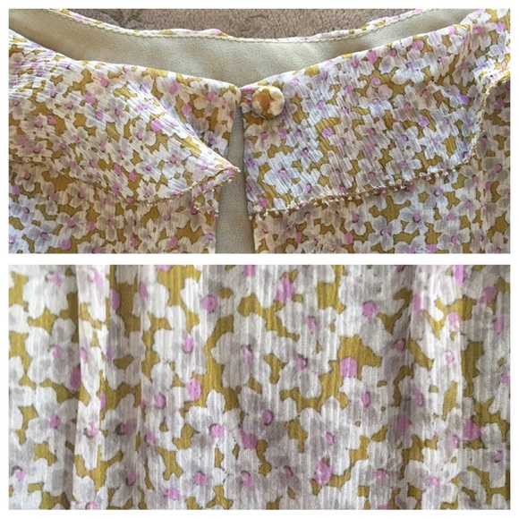 J Crew Olive Green Floral Pattern Dress - Picture 7 of 8